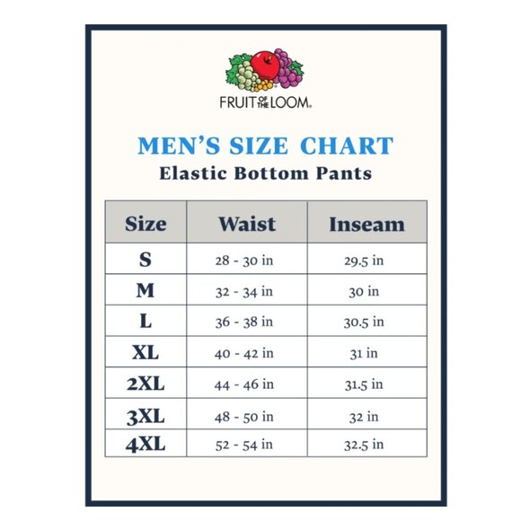 Fruit of the Loom Men's EverSoft Fleece Elastic Bottom Sweatpants with Pockets - Picture 4 of 6